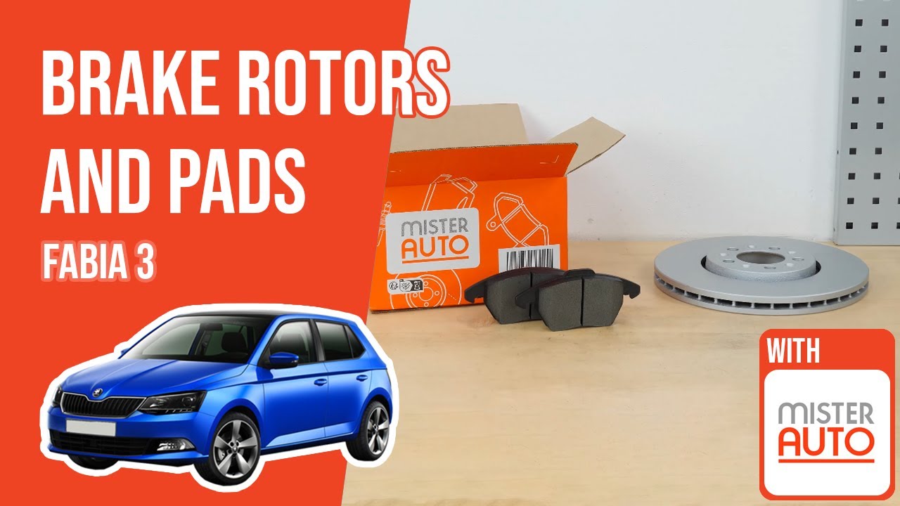How to replace the front brake discs and pads Fabia mk3 🚗