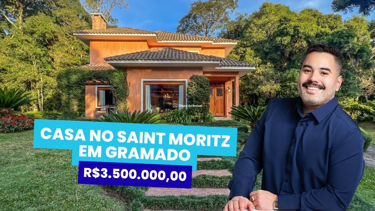 Oportunidade rara: casa por R$3,5M no condomínio Saint Moritz, Gramado