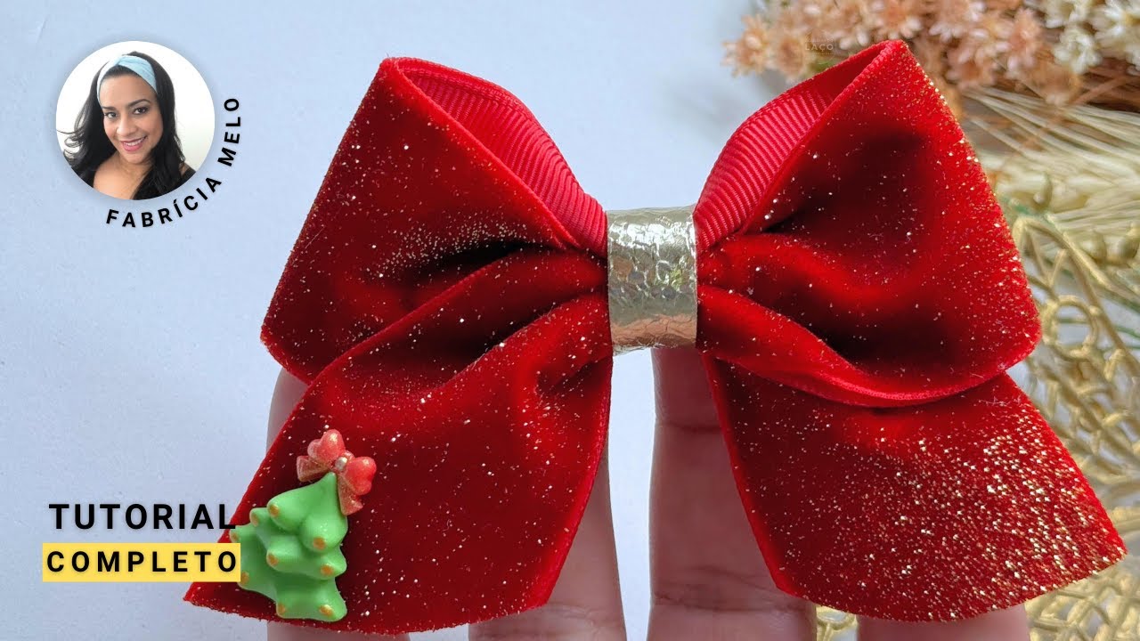 Laço Cruzado com pontas passo a passo fácil para o Natal #pap #luxo #natal