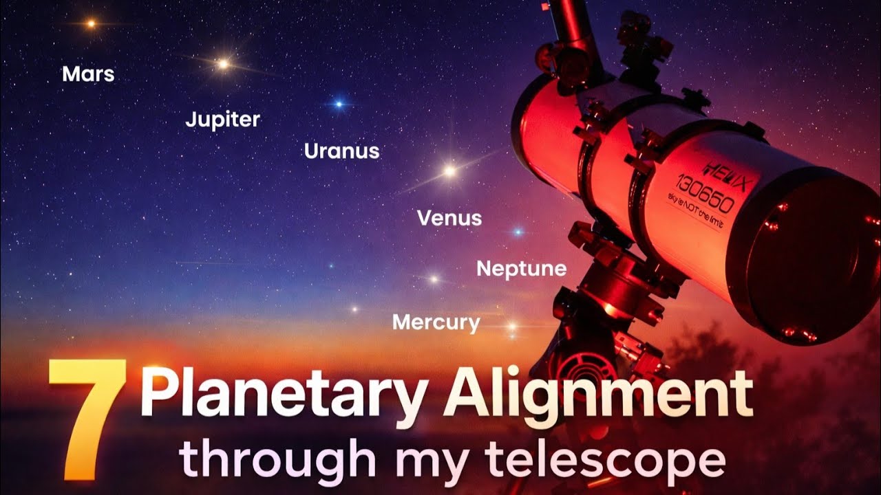7 Planetary Alignment through my Telescope🔭🪐 | 28 February, 2026 Planetary Alignment