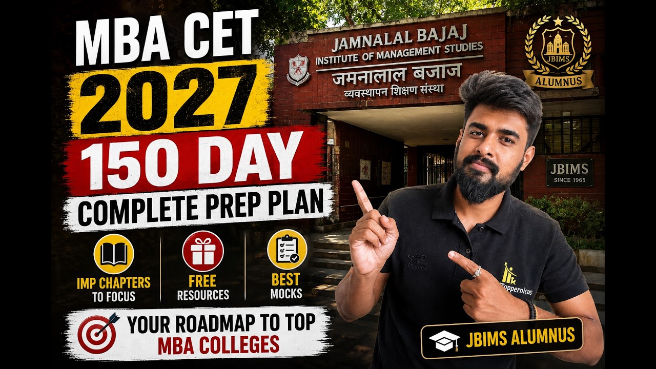MBA CET 2027: 150 Days Complete Plan | Free Resources & Practice Material | MBA CET 2027 Exam Date