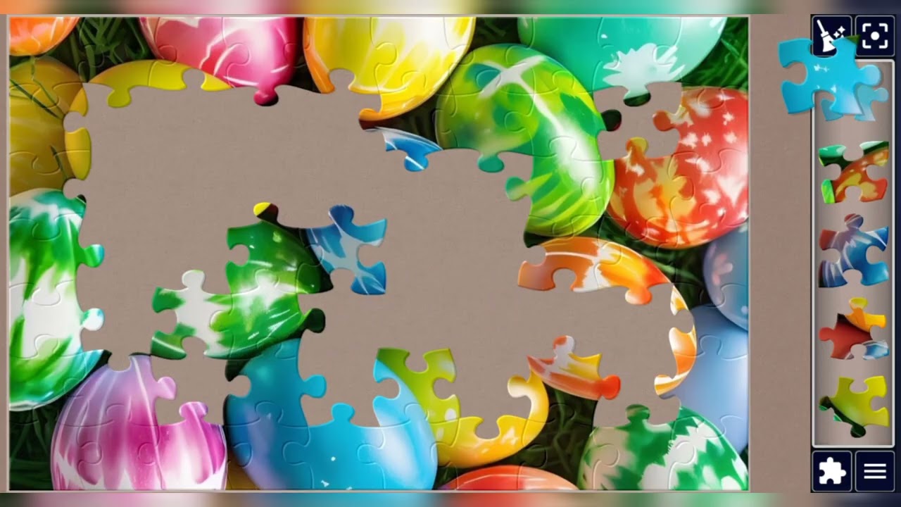 Colorful Eggs on Fresh Meadow 🌿🌈🥚🧩//vibrant jigsaw puzzle 🧩//@jigsawpuzzle45