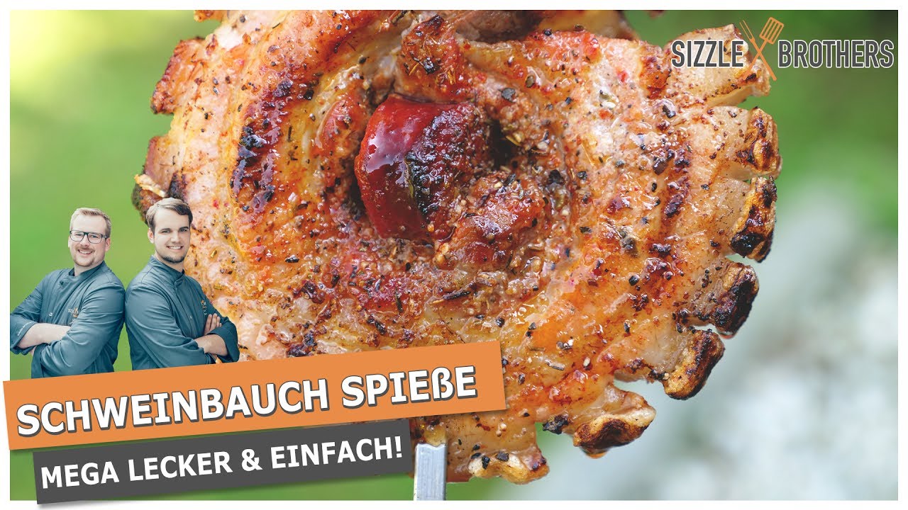 Schweinebauch grillen | Super leckere Schweinebauch Spieße!