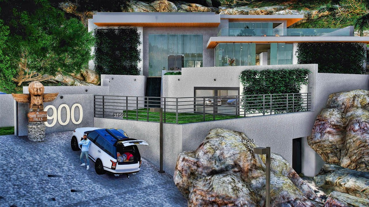 Two Hoots Falls New Mansion in GTA 5|  Let's Go to Work| GTA 5 Mods| 4K
