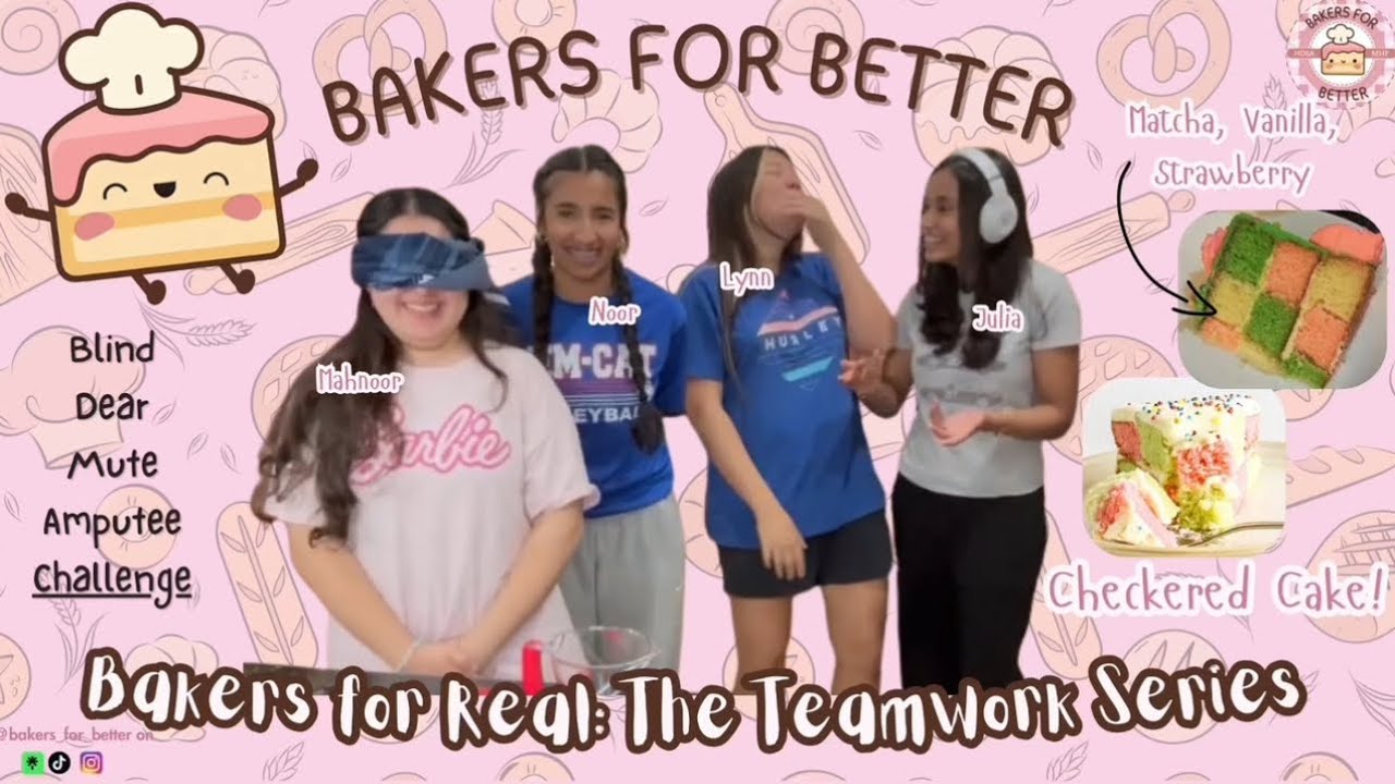 𝐓𝐞𝐚𝐦𝐰𝐨𝐫𝐤 𝐁𝐚𝐤𝐞𝐬 | 𝐁𝐚𝐤𝐞𝐫𝐬 𝐟𝐨𝐫 𝐁𝐞𝐭𝐭𝐞𝐫 🍰 | Episode 1 - Matcha, Vanilla, Strawberry Checkered Cake