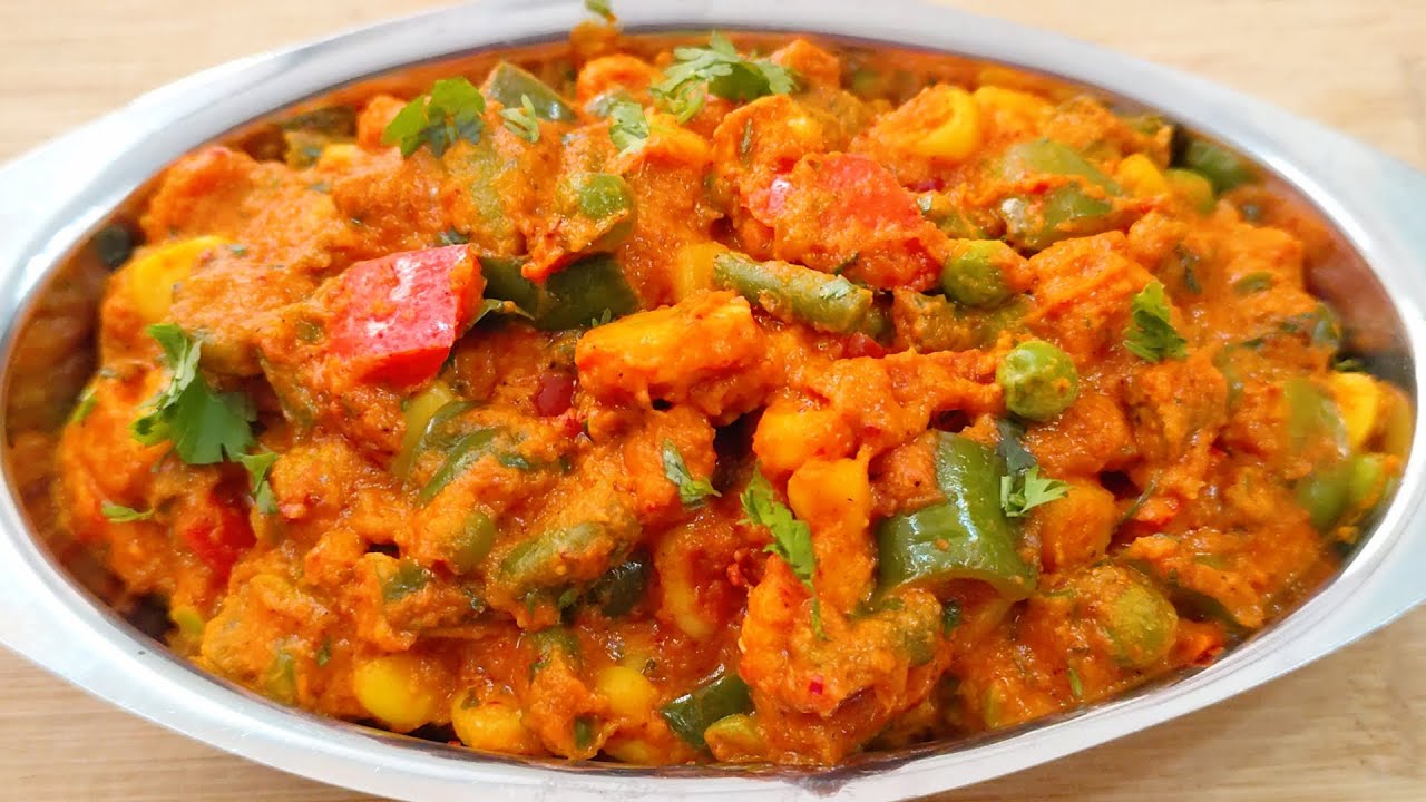नया सब्जी - ढाबा स्टाइल वेज भुना मसाला सब्जी - Dhaba Style Veg Bhuna Masala Sabji