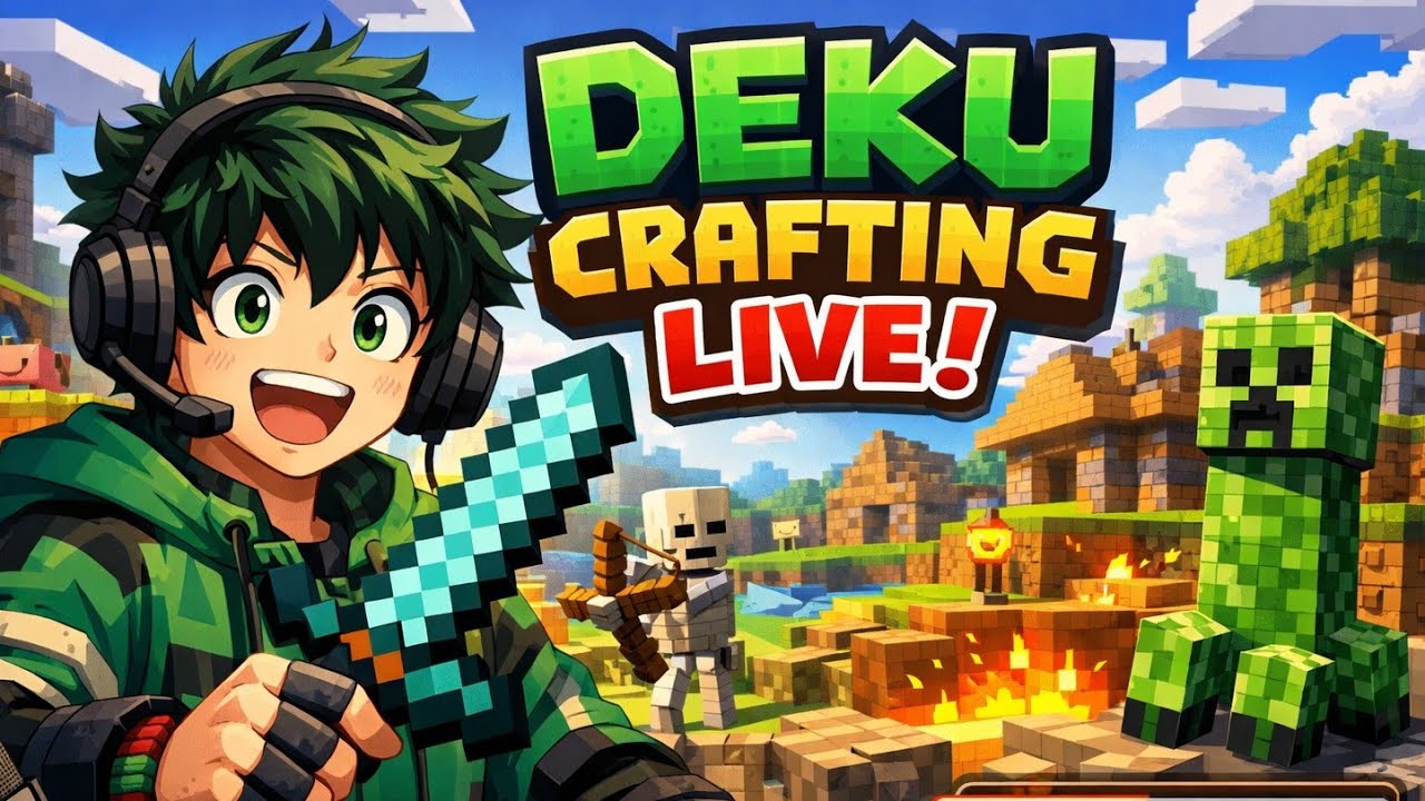 Minecraft with deku 🙀 part7 😱 Deku streamer  is live! #minecraft #deku_streamer #roblox #gta #granny