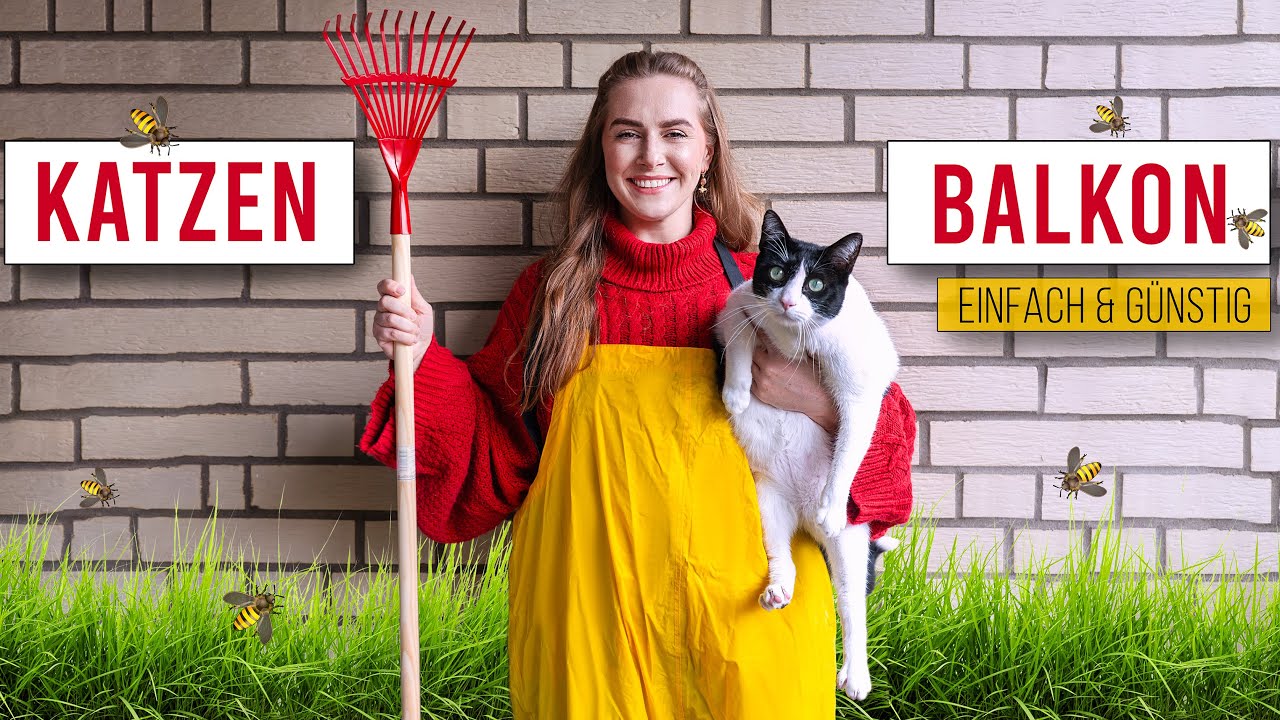 Der Balkon wird zum Katzen Spielplatz / einfaches DIY für eine glückliche Katze / Garten DIY