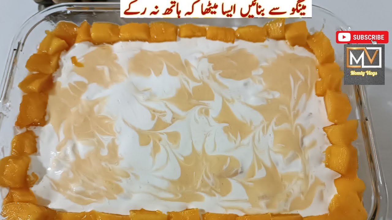 Eid Special Mango Dessert Recipe/ Mango Pudding/Easy Mango Dessert Recipe by momtyvlogs.