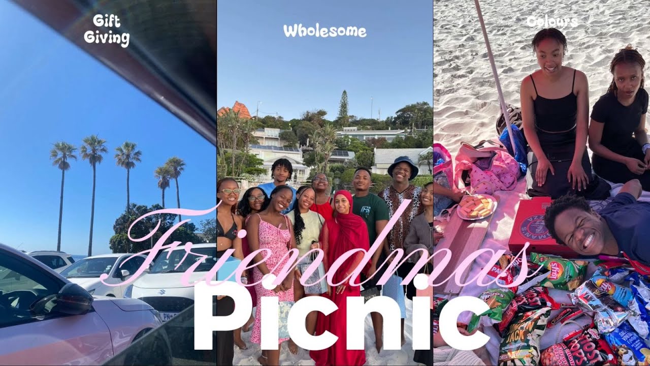 FRIENDMAS🎄|| colour picnic at Clifton beach🩵🧺| gift giving💕| South African Youtuber