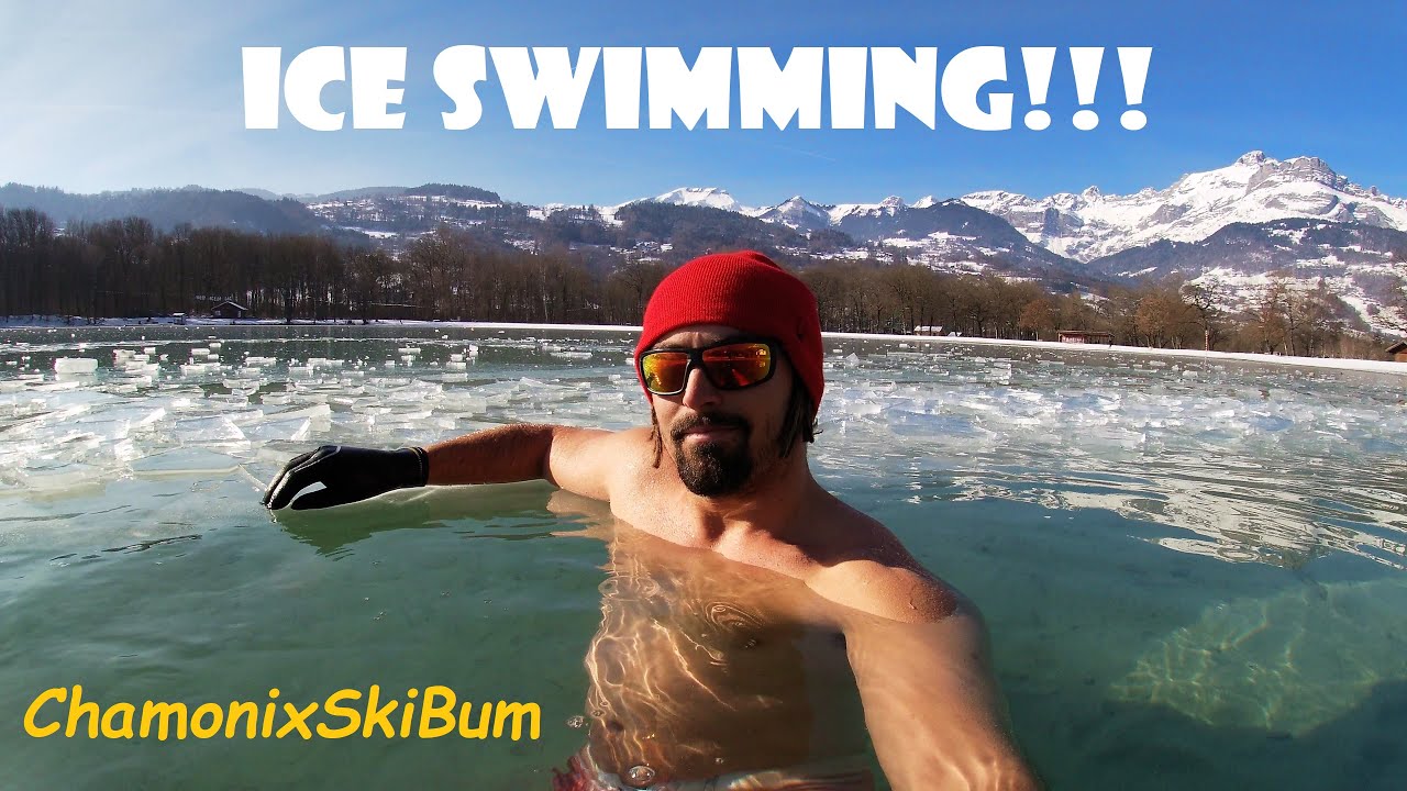ICE SWIM Chamonix! (very) Cold Water Therapy in the BEAUTIFUL lac Passy - my first frozen lake swim!