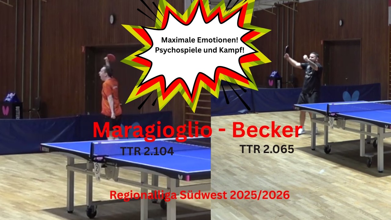 Aufschläge reklamiert, Psychospiele und Emotionen /F. Maragioglio (TTR(2.104) - L. Becker (TTR.2065)