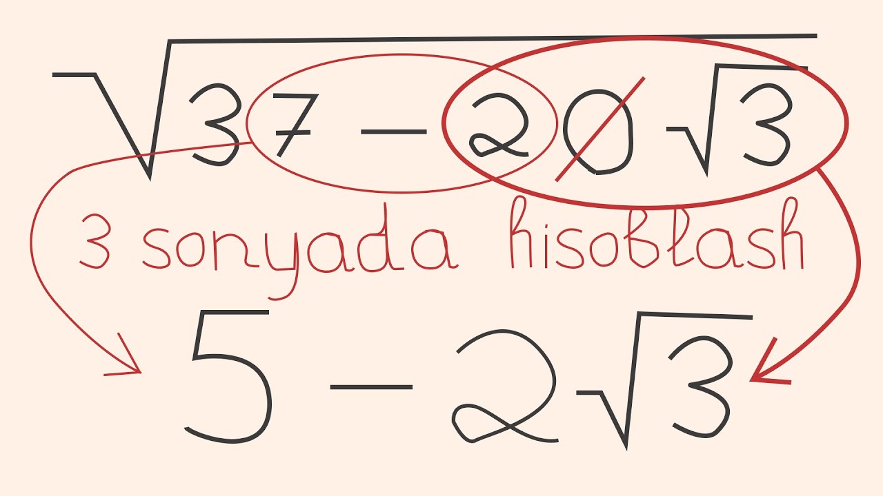 3 Sonyada To'la Kvadratga Keltirish Va Kvadrat Ildiz Chiqarish. Qiziqarli Matematika. 14-video