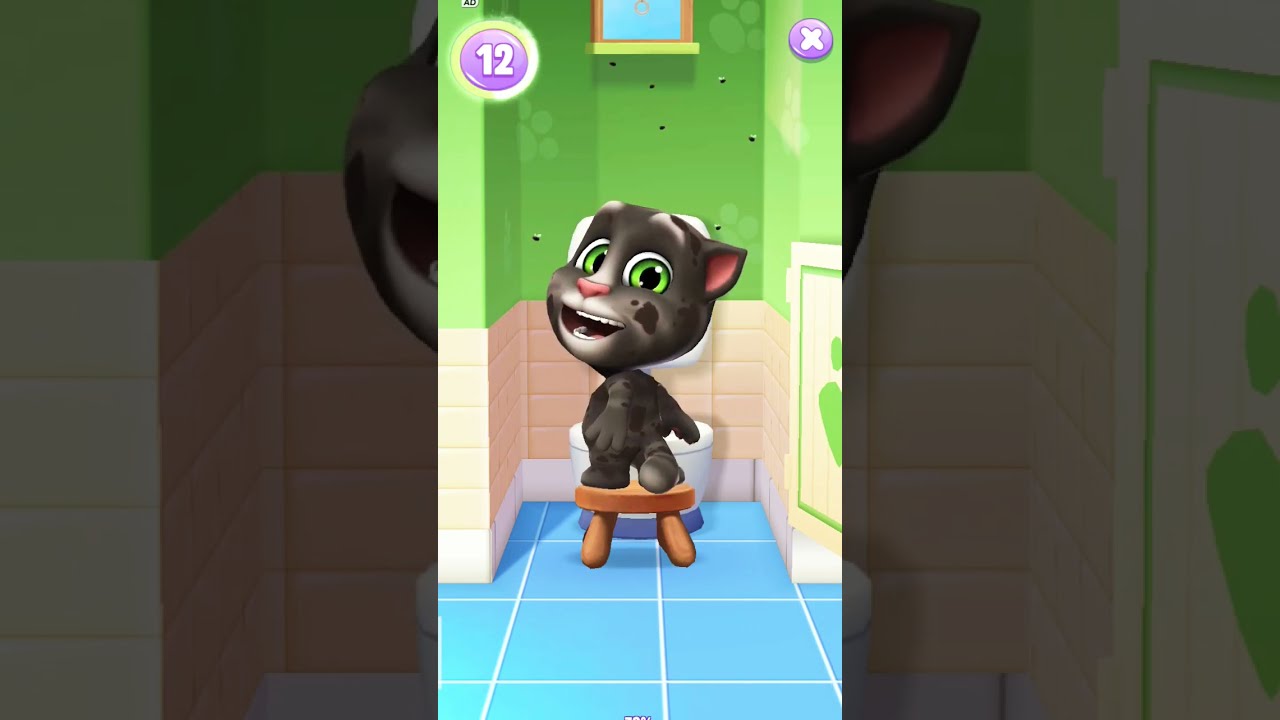 Tom Want to pee 😁 #mytalkingtom2 #tomandfriends #shorts #subscribe