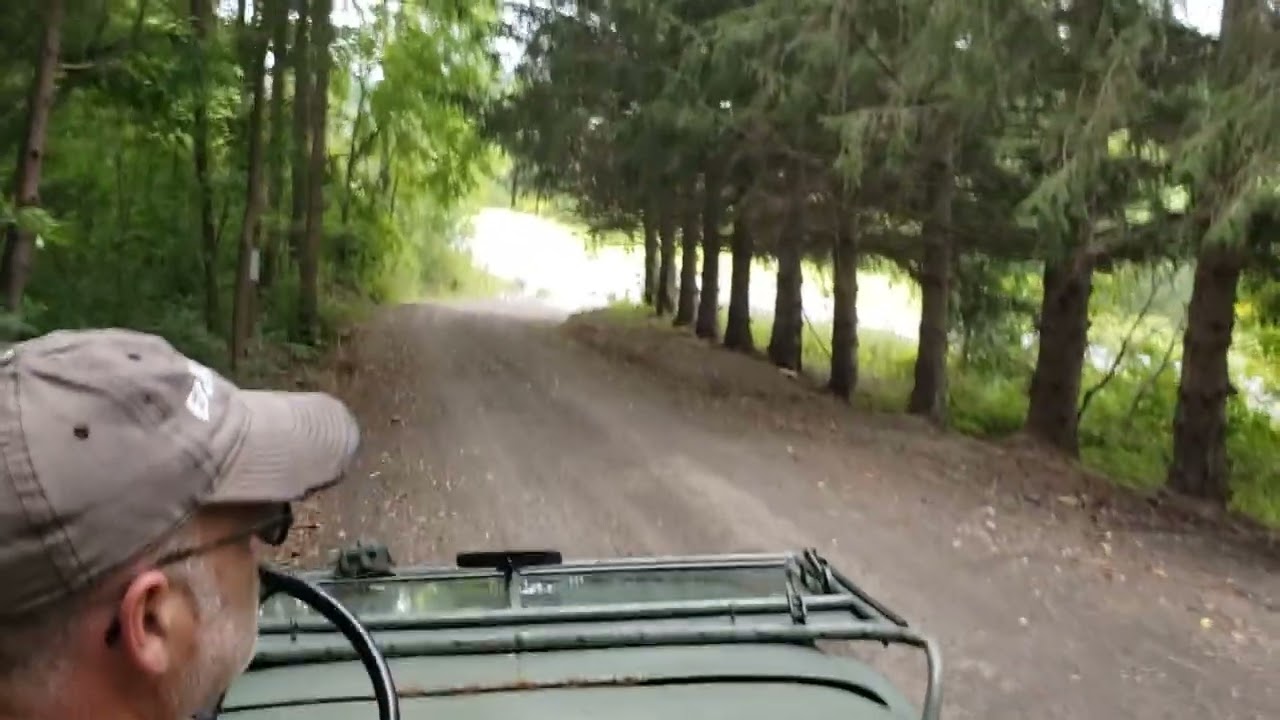 Off road ride in a 47 Willys cj2A