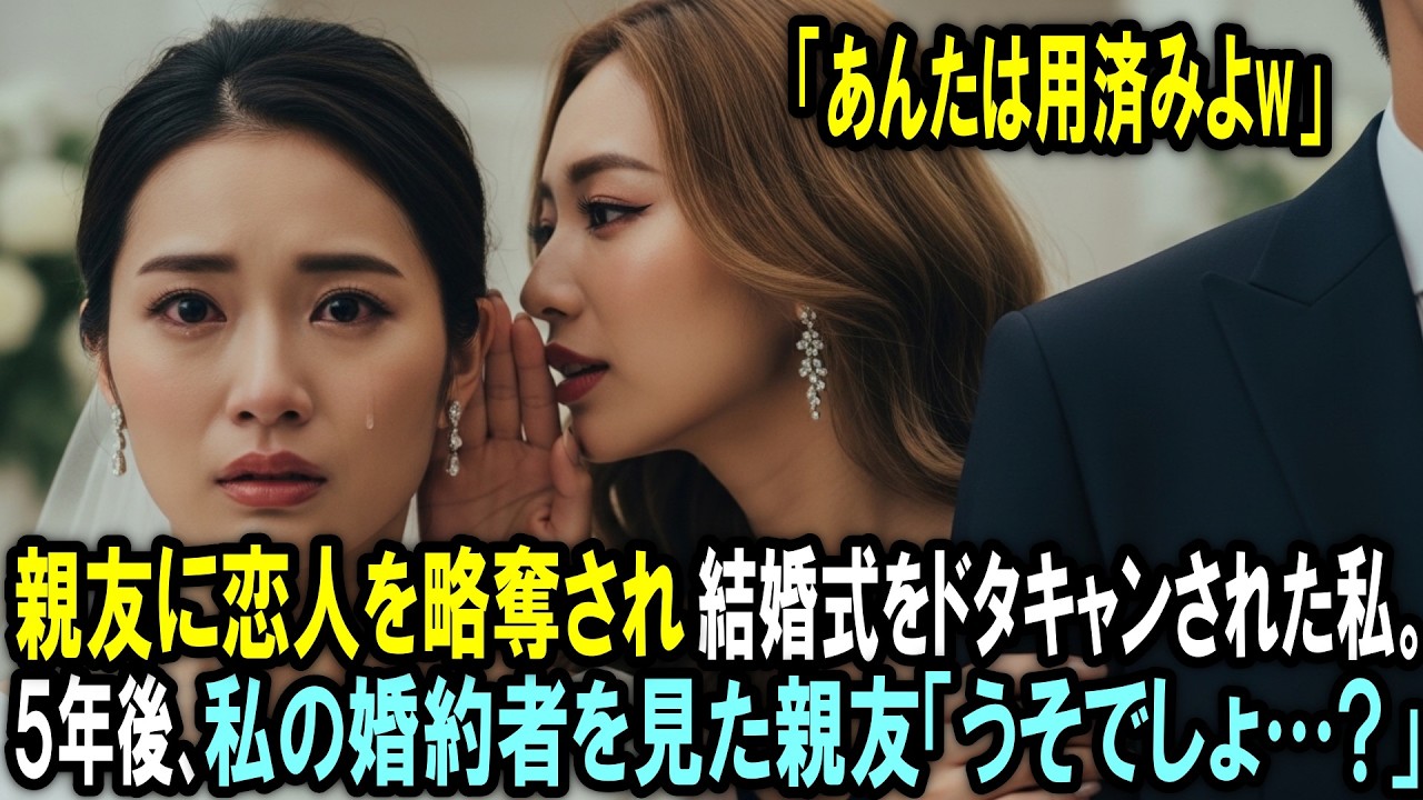 「あんたは用済みよｗ」親友に婚約者を略奪され結婚式をドタキャンされた私。５年後、私の婚約者を見た親友「まさか、嘘でしょ…？」