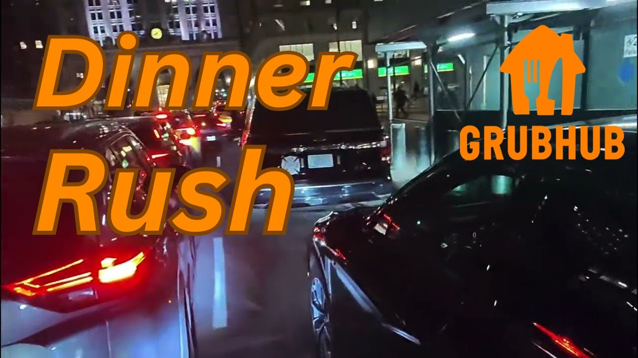 Работа в Grubhub в вечернее время | Видеоблог о доставке еды в Нью-Йорке