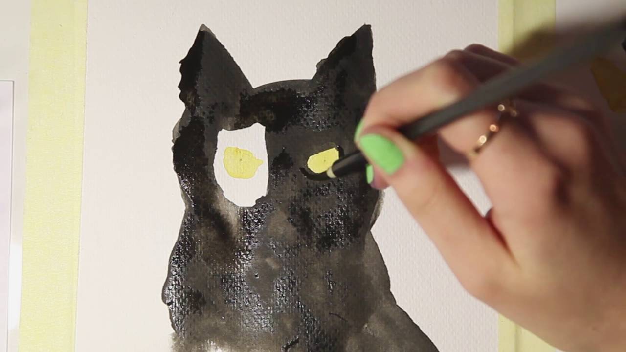 Watercolor Cat Tutorial