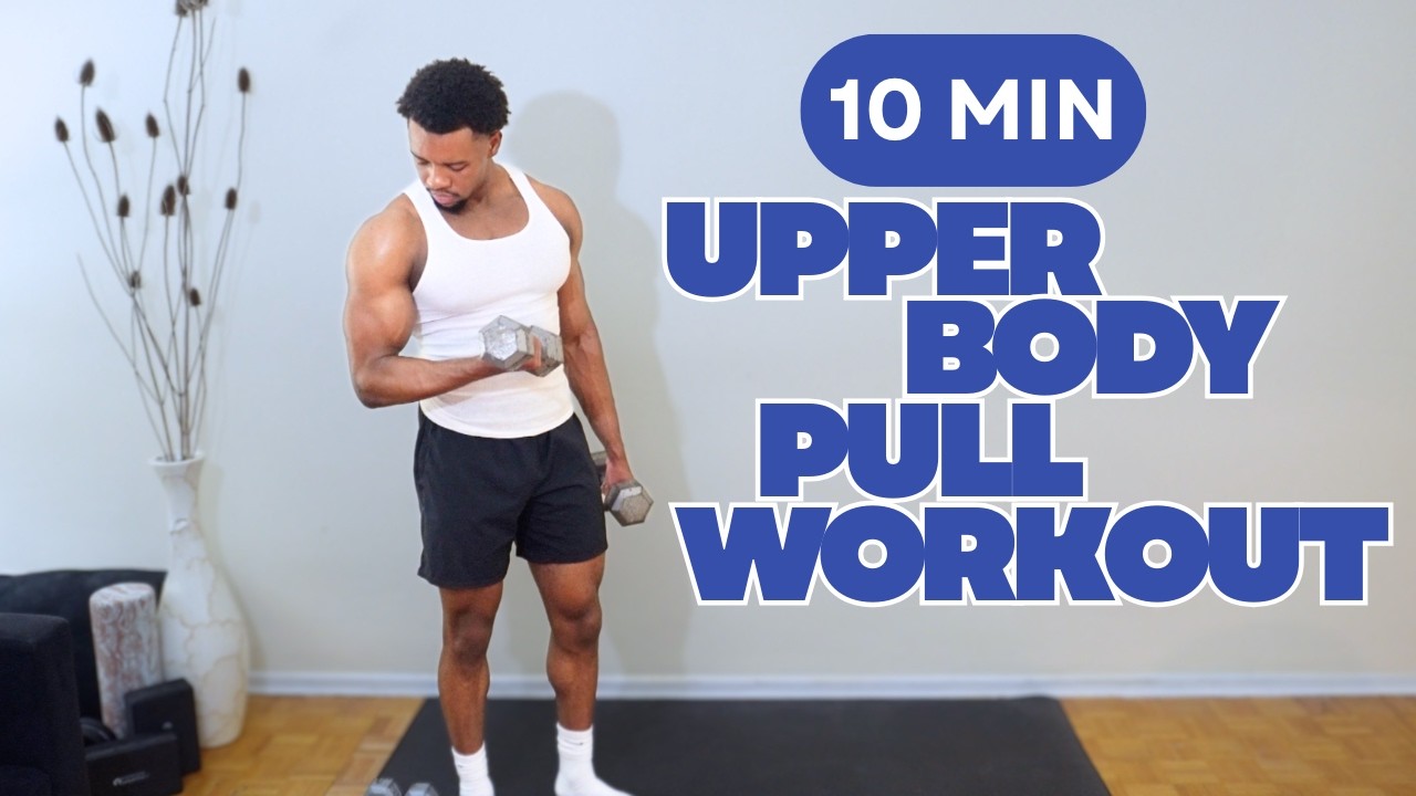 10 Min Upper Body Pull Dumbbell Workout - Biceps & Back