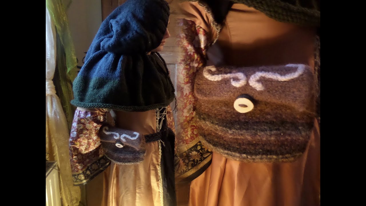 DIY: MITTELALTER Filz GÜRTELTASCHE , Kosmetik-Tasche stricken & FILZEN leicht gemacht