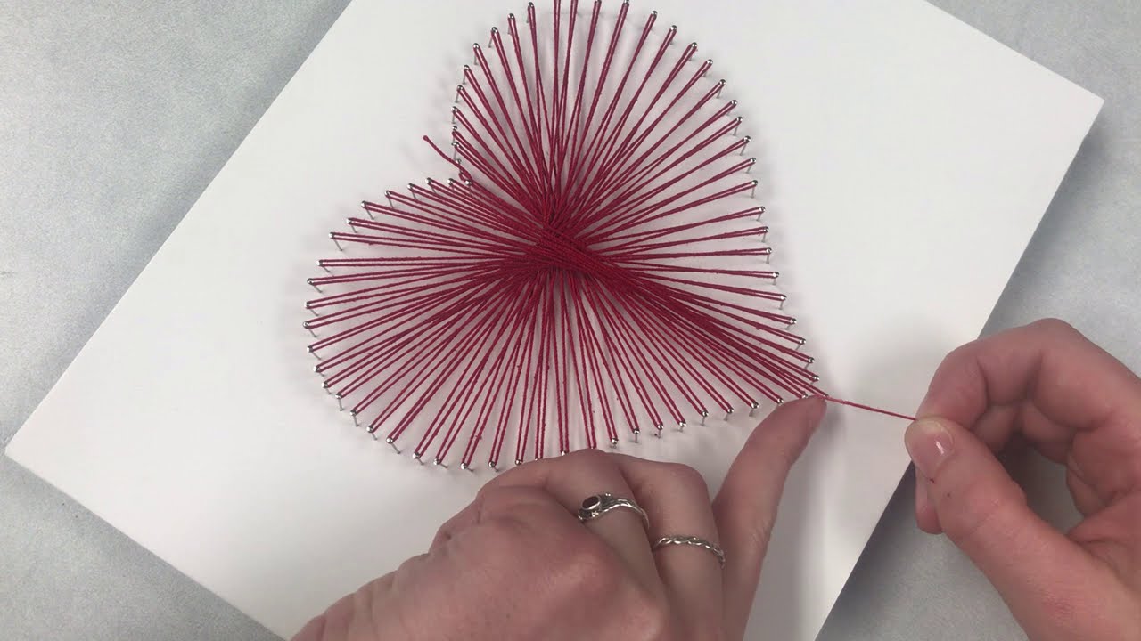 Adult Craft - String Art Heart