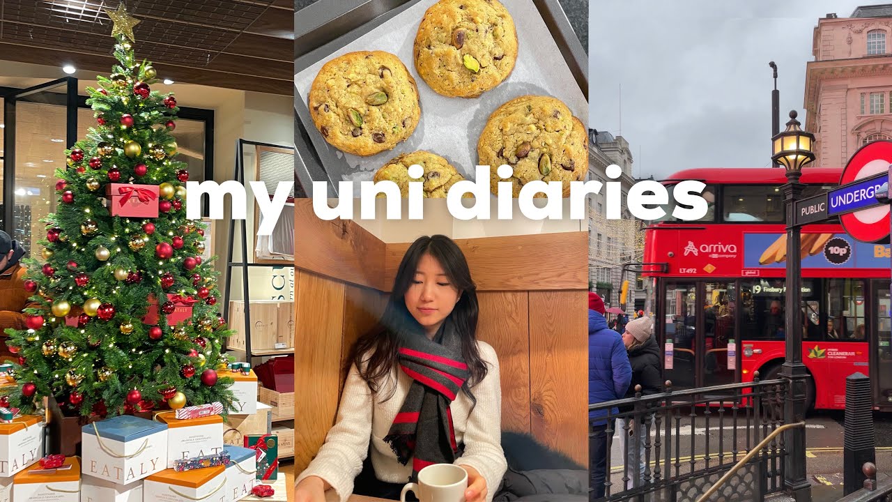 🎄London uni diaries | last week of term 1, baking cookies, flying back home❤️