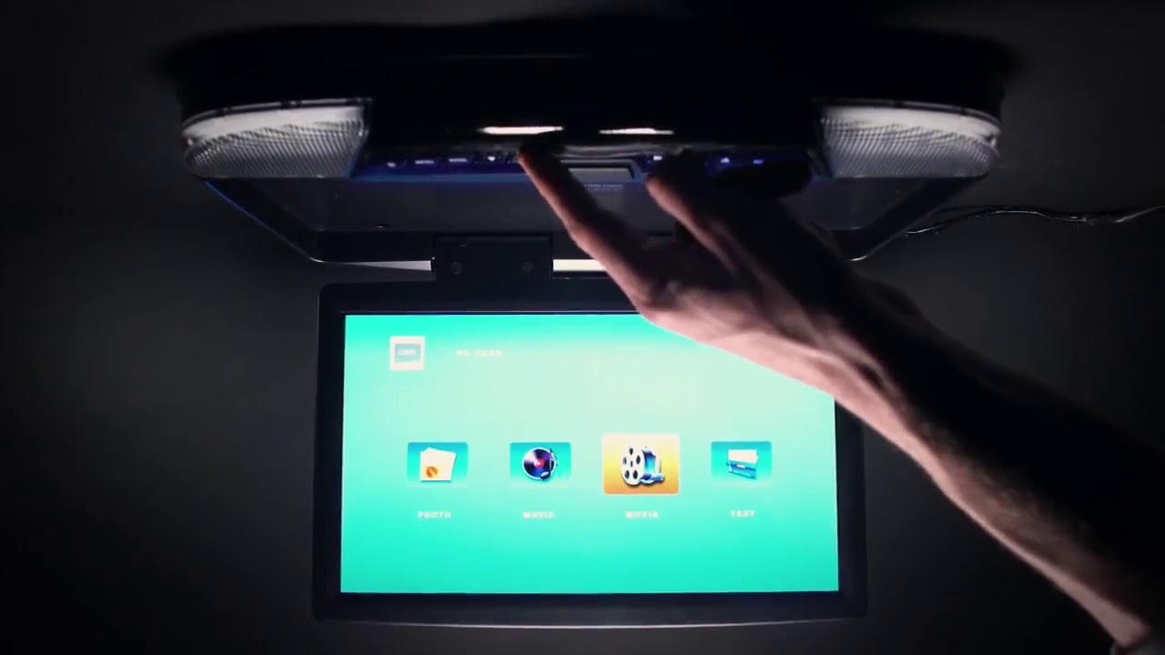 How to use Overhead Monitor Car Roof Mount Flip Down DVD Player Video d