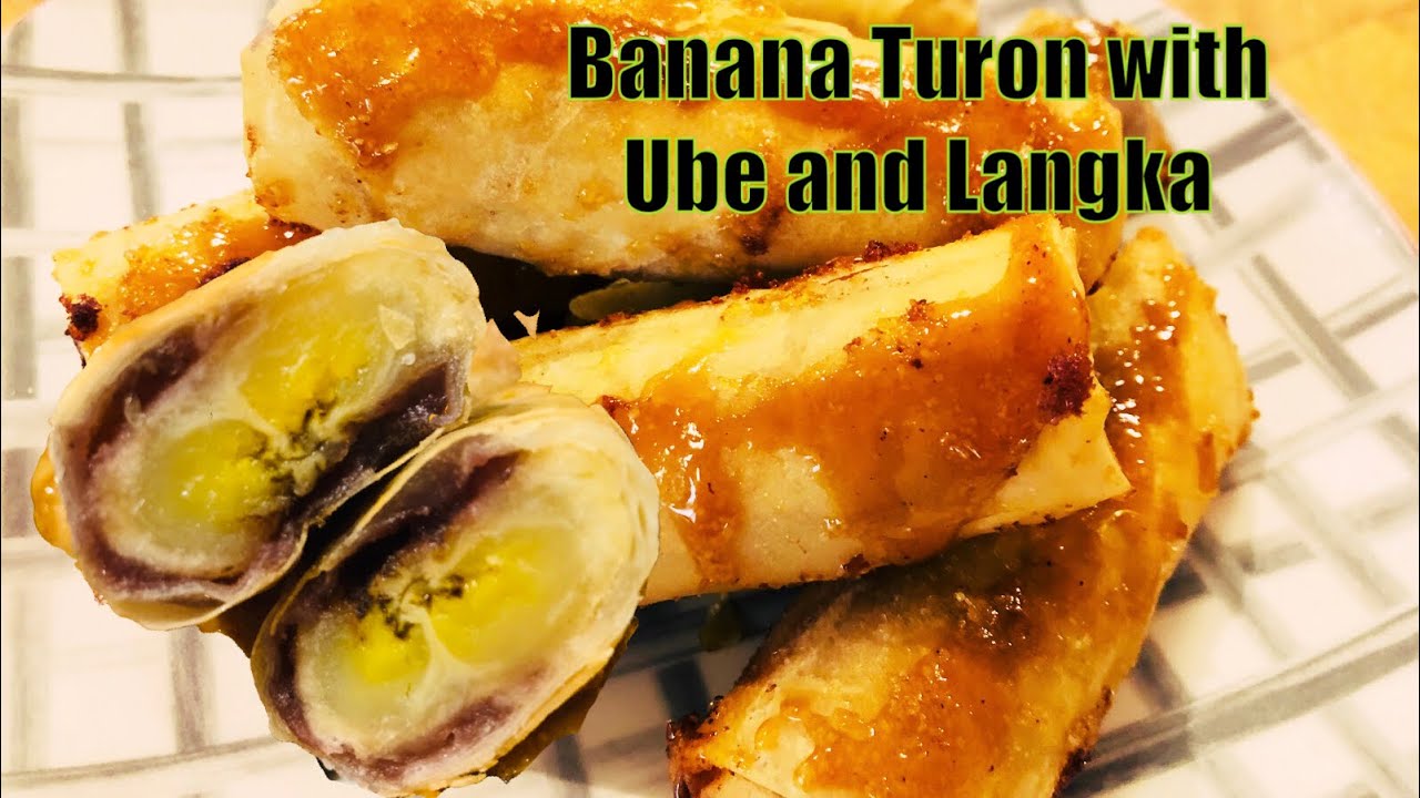 BANANA TURON with UBE and LANGKA