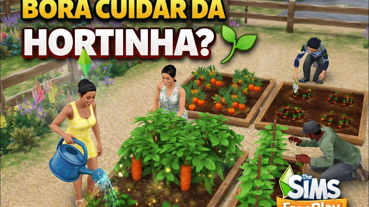 #EP 10 PARTE 3- Cuidando da hortinha da cidade🌱