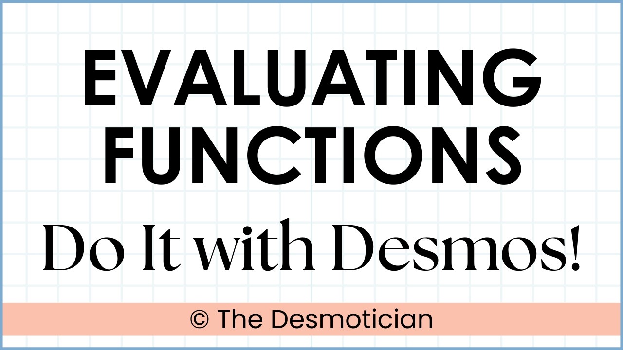 How to Evaluate Functions Using the Desmos Graphing Calculator
