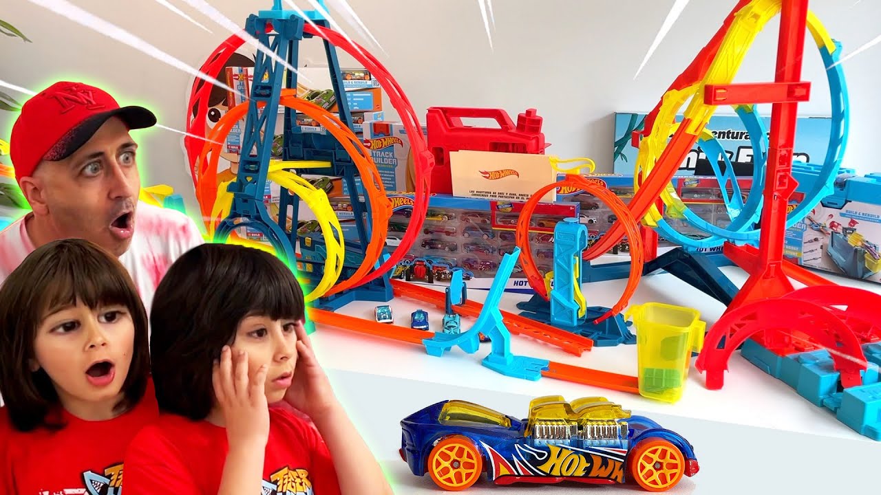 Pista de Hot Wheels por toda la casa!! En el RETO Hack the Track