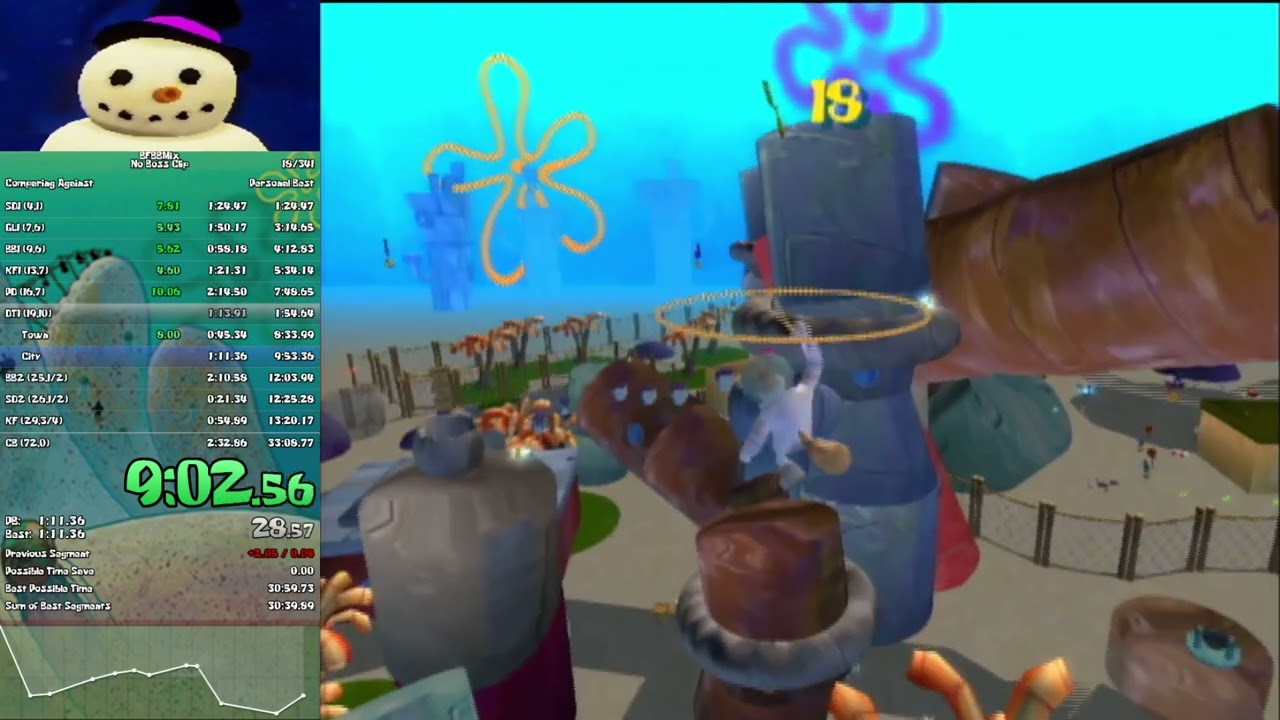 BFBBMix No Boss Clip Speedrun Former WR 