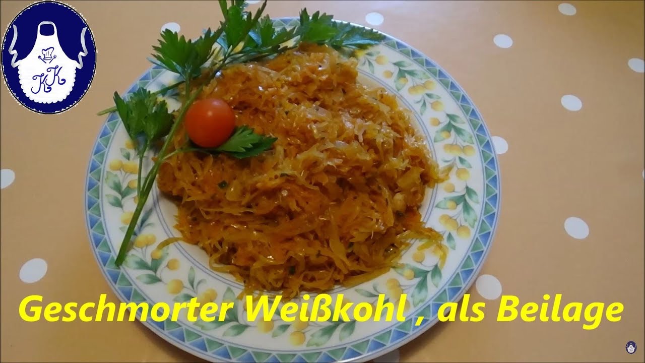 Geschmorter Weißkohl , als Beilage