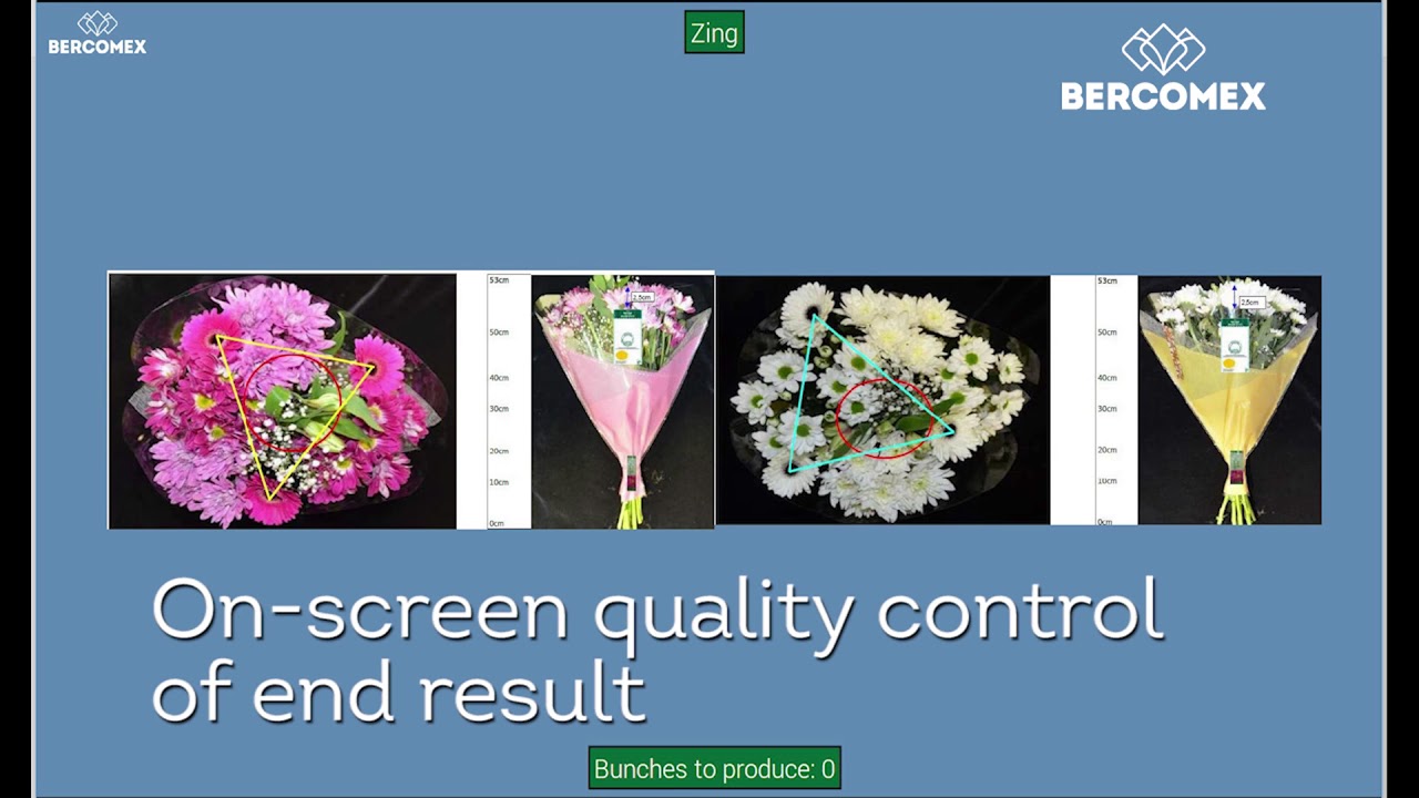 Bercomex Flowerline Display Solution for online configuration of bouquets