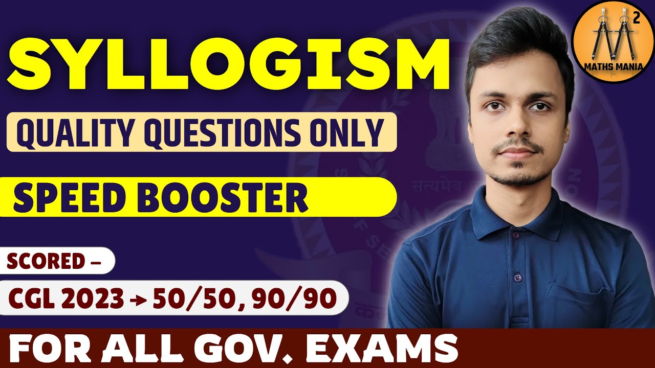 SYLLOGISM | REASONING SPEED BOOSTER | MATHS MANIA