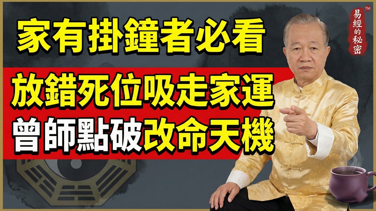 天道警示：家門口若見此物正悄悄吸走家運！一個掛鐘的小細節，竟在折損三代人的福報，再不挪走晚景堪憂！#曾仕強 #易經 #中國式管理 #人生智慧 #國學 #處世哲學 #人性 #職場 #智慧#福報#傳統文化