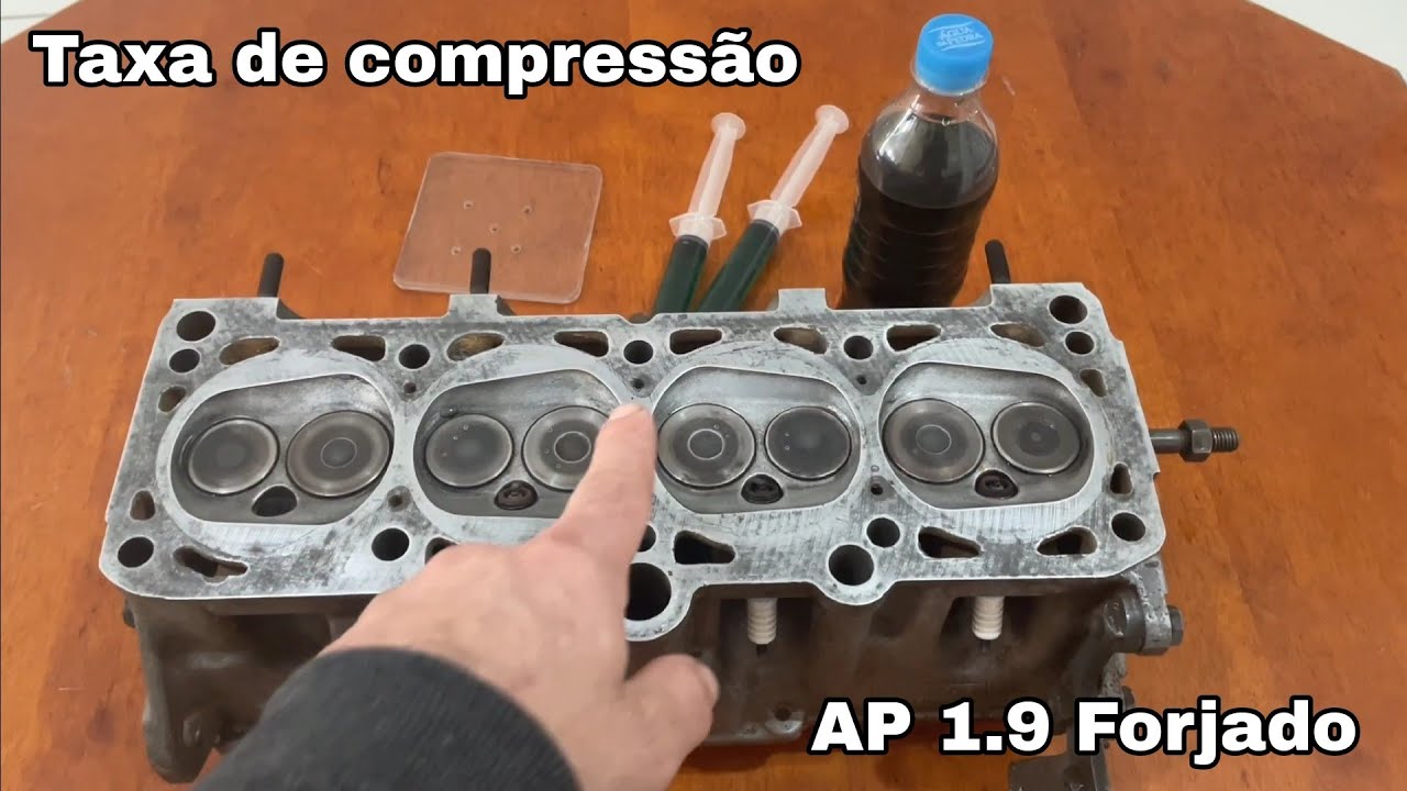 Como medir a taxa de compressão e cilindrada do motor. Gol AP 1.9 forjado Turbo.