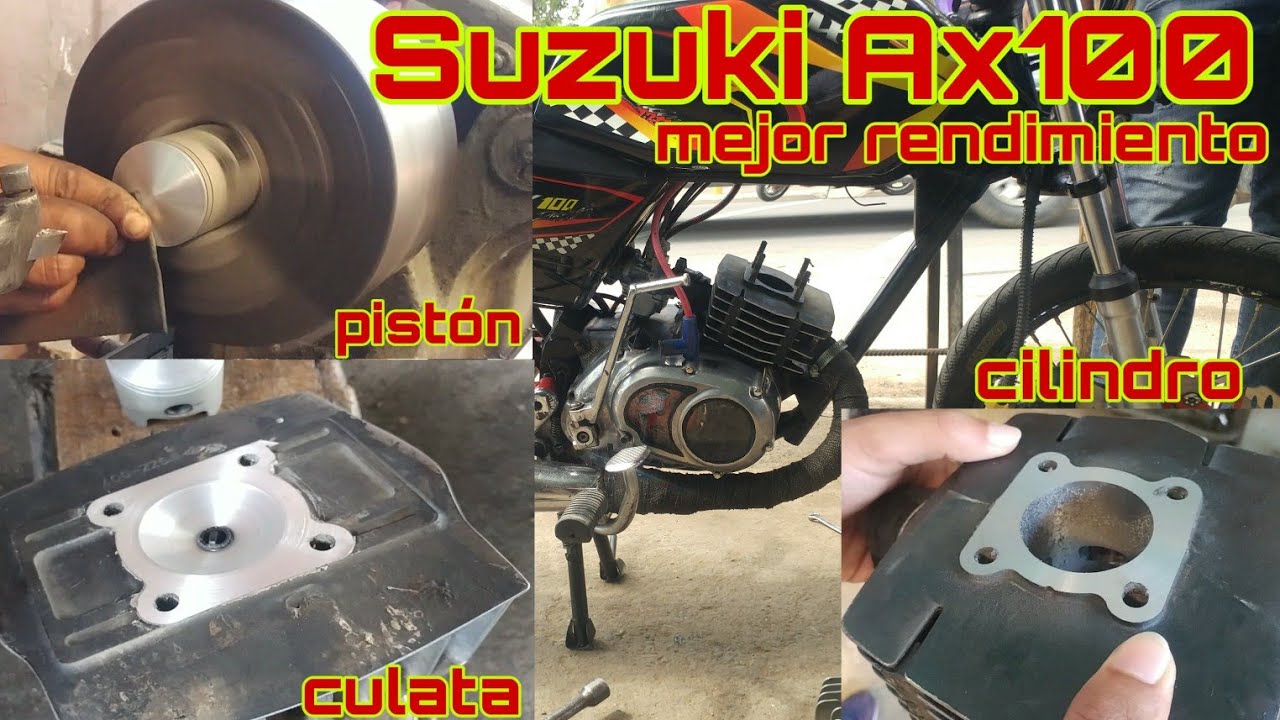 Suzuki Ax100-115 Modificación A (Pistón cilindro, culata) increíble Aceleración Mejor Rendimiento 😱