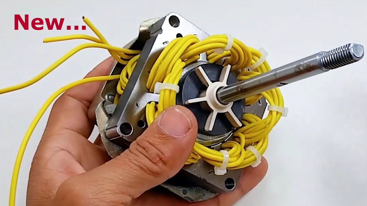 New...I turn PVC cable into 220v 15000W first AC Table Fan generator Help in Super Capacitor At Home