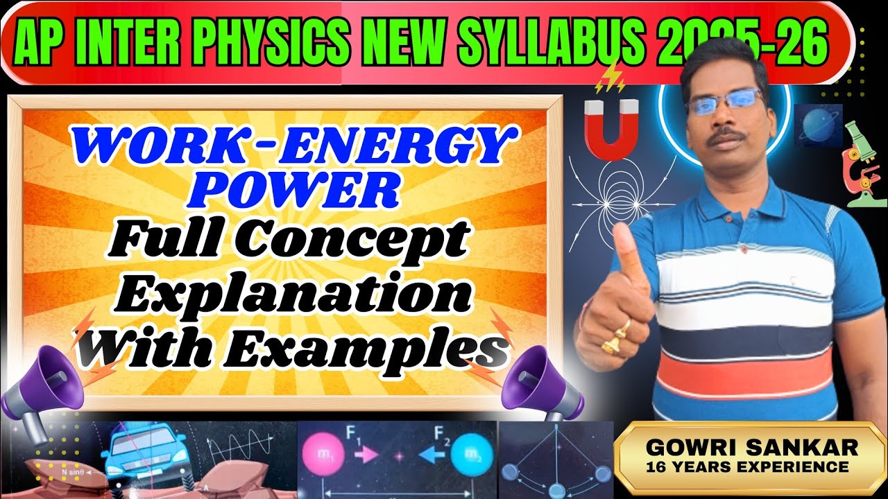 AP Intermediate Physics New Syllabus|| Unit-5 || Work - Energy and Power Full Concept|| Must Watch