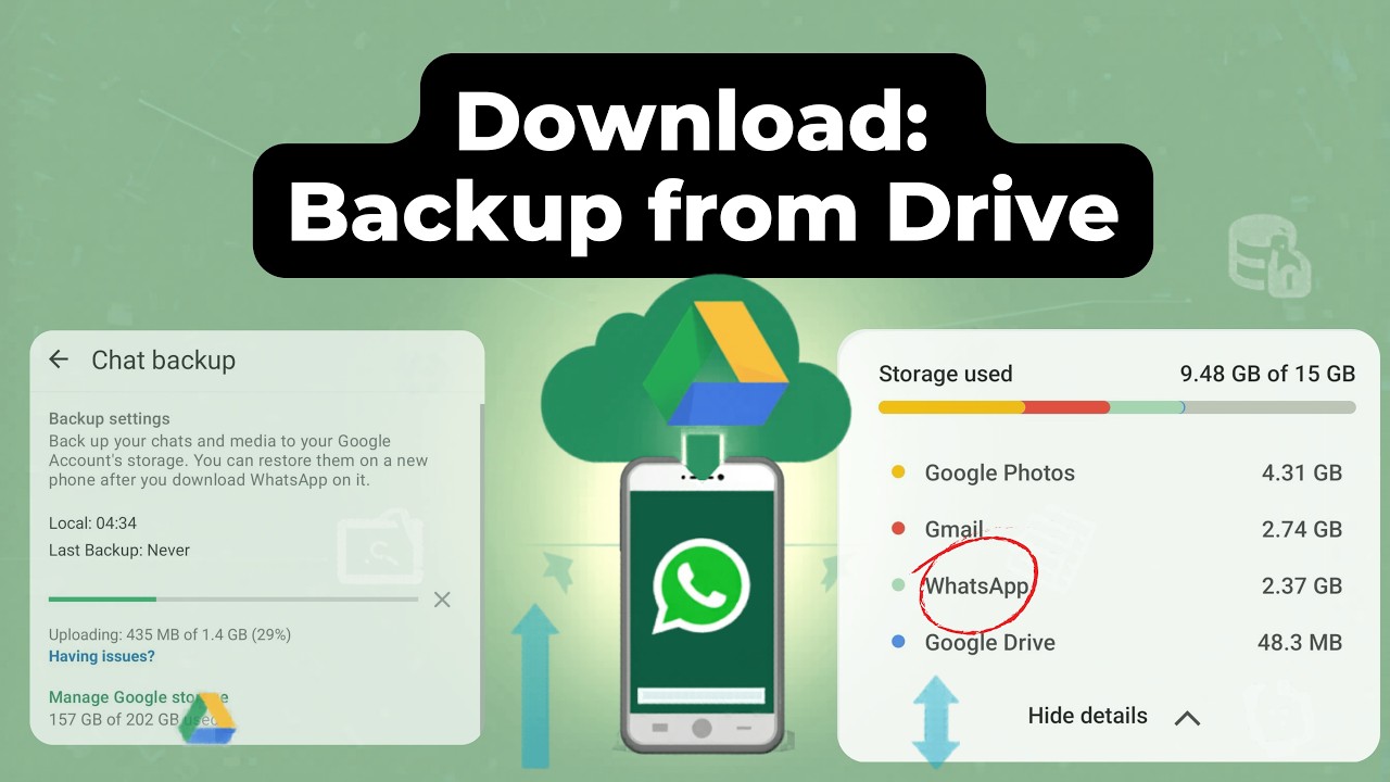 How to Download Whatsapp Backup from Google Drive