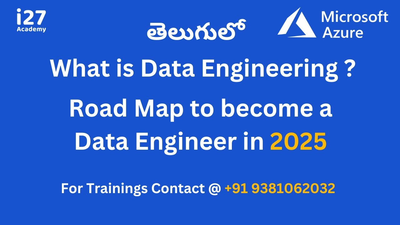 తెలుగులో  What is Data Engineering ? Road Map to become Azure  Data Engineer in 2025 @i27Academy