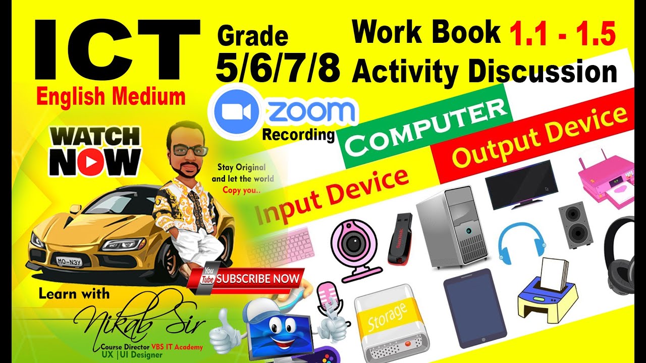 ICT Grade 5/6/7/8 Work Book Activity  Discussion by Nikab Sir (Zoom Recording) Part 1 English/Tamil