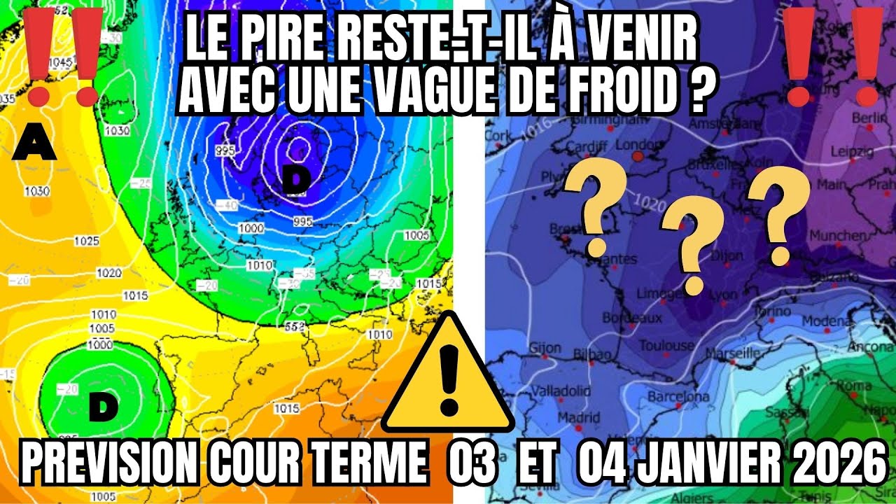 VIGILANCE FROID : LE PIRE RESTE-T-IL À VENIR AVEC UNE VAGUE DE FROID ? METEO 03 ET 04 JANVIER 2026