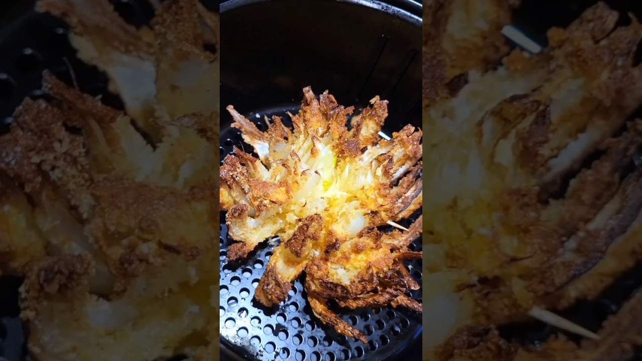 CRISPY Onion Zwiebelblume #food #onion #flower #foodie #easyrecipe #airfryer
