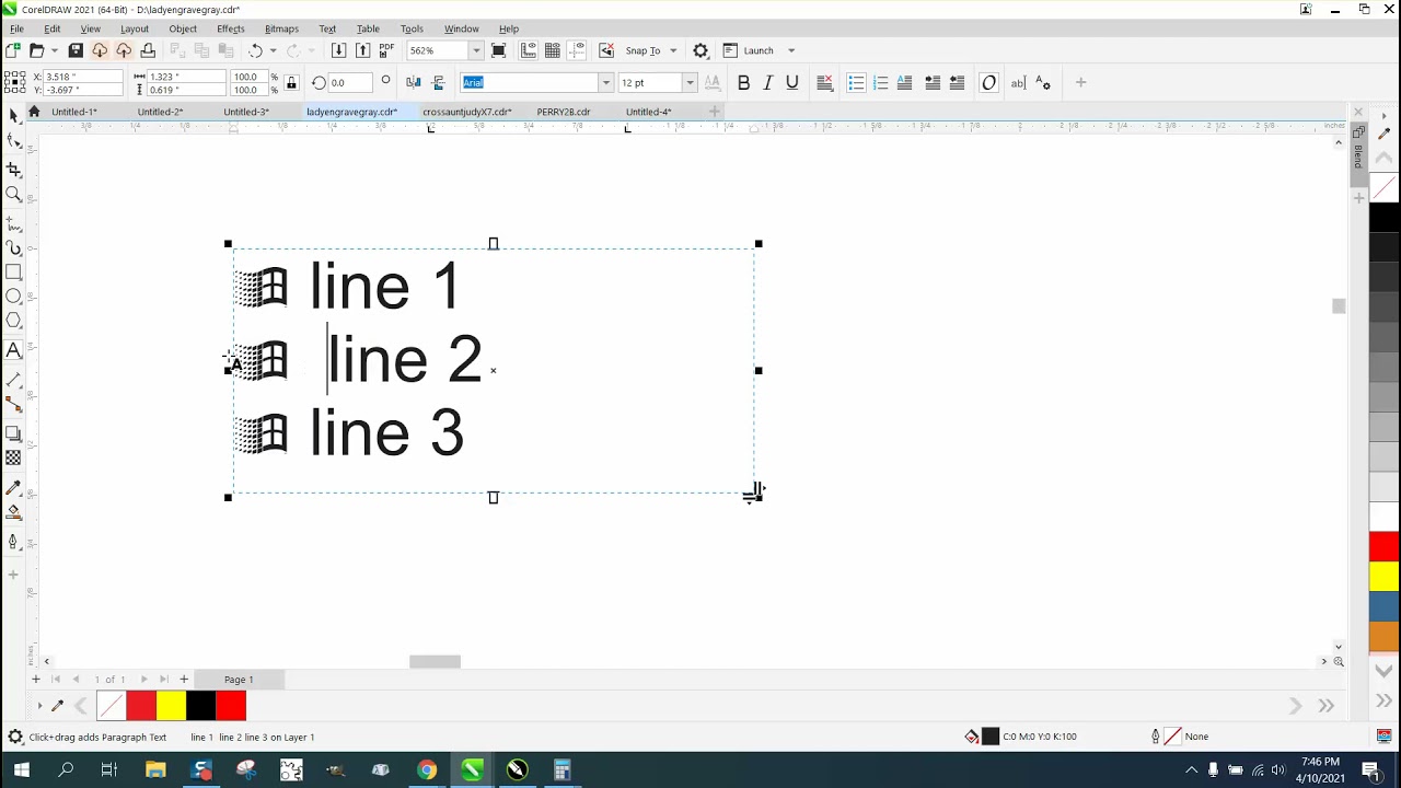 Советы и рекомендации по добавлению маркеров в ТЕКСТ в Corel Draw
