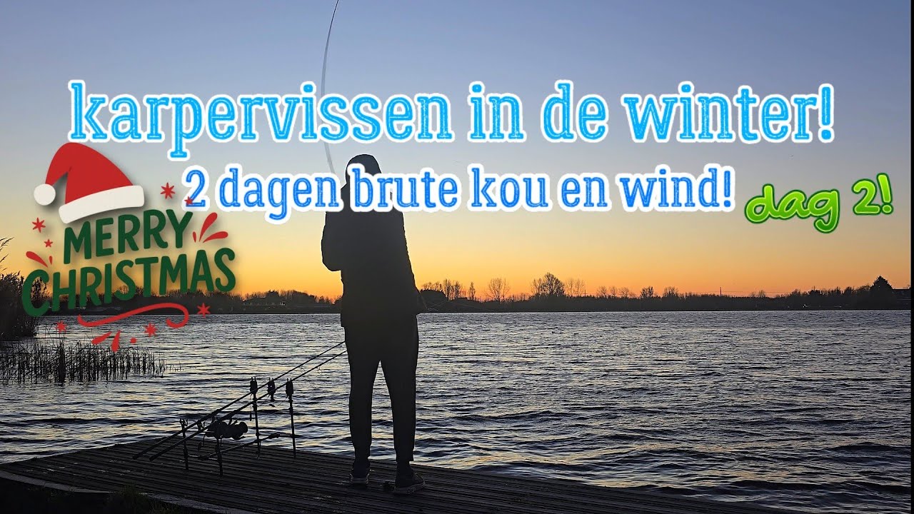 Karpervissen in de winter! 2 dagen brute kou en wind! Dag 2...