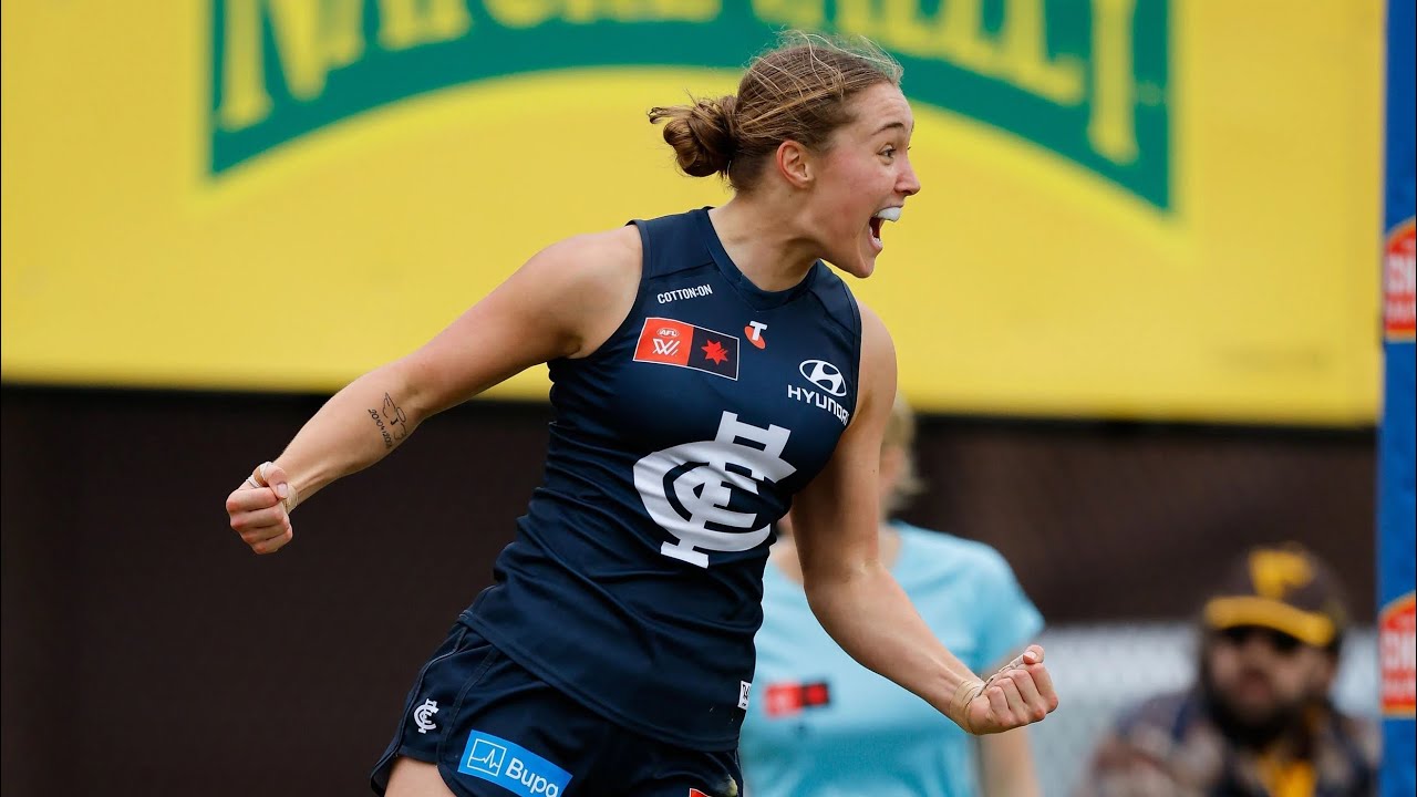 Mia Austin - AFLW 2024 Round 1 Highlights - Carlton @ Hawthorn
