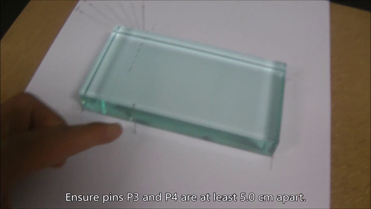 Physics Practical - Refractive index of glass block