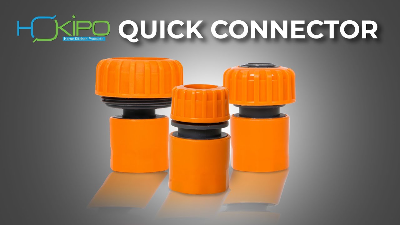 HOKIPO Plastic Garden Water Hose Quick Connector